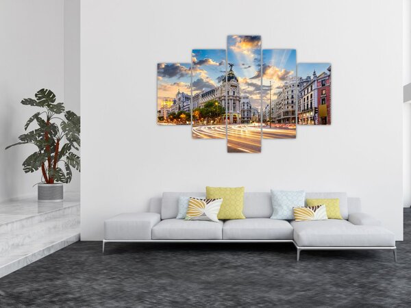 Slika - Calle Gran Vía, Madrid, Španija (150x105 cm)