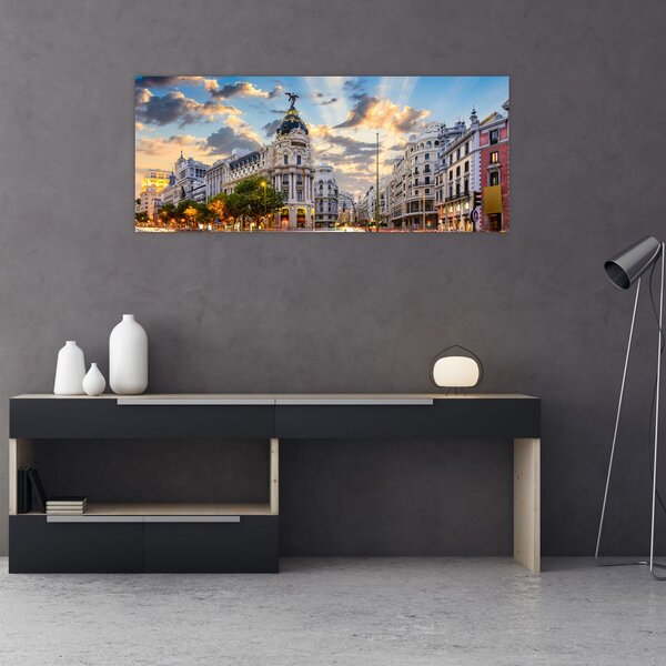 Slika - Calle Gran Vía, Madrid, Španija (120x50 cm)