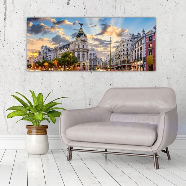 Slika - Calle Gran Vía, Madrid, Španija (120x50 cm)