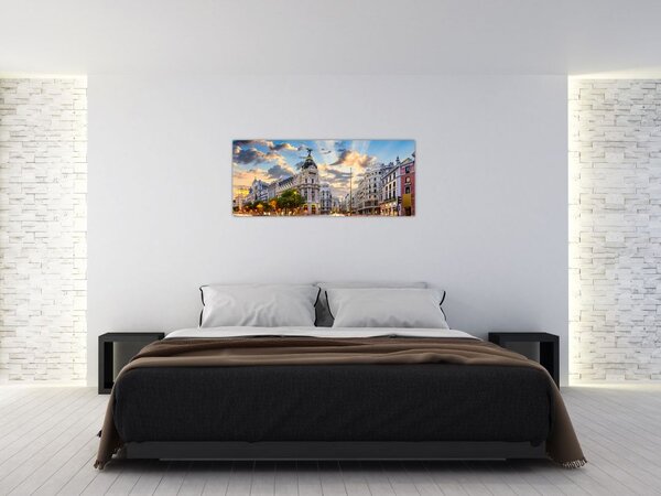 Slika - Calle Gran Vía, Madrid, Španija (120x50 cm)