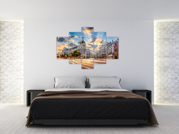Slika - Calle Gran Vía, Madrid, Španija (150x105 cm)