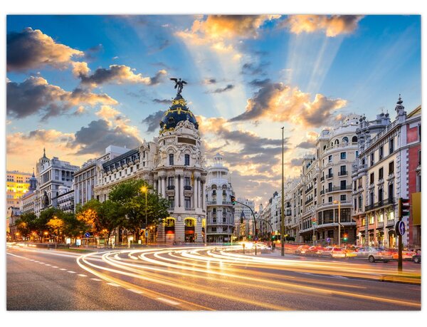 Slika - Calle Gran Vía, Madrid, Španija (70x50 cm)