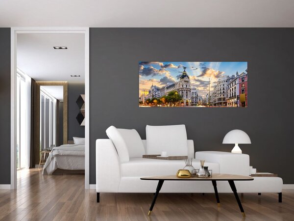 Slika - Calle Gran Vía, Madrid, Španija (120x50 cm)