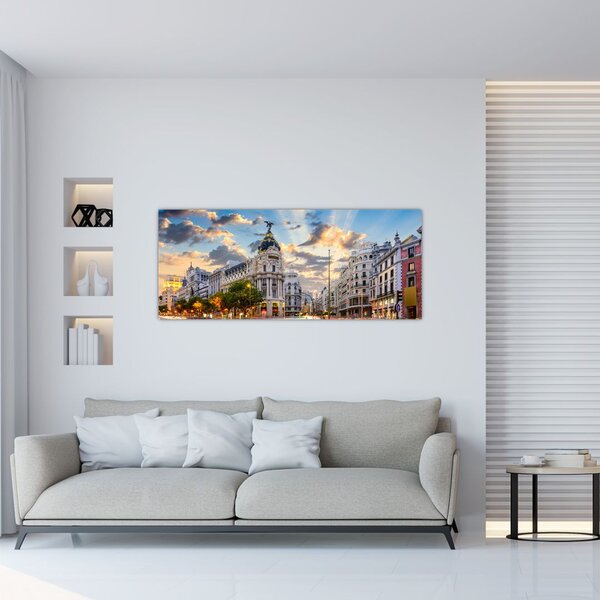 Slika - Calle Gran Vía, Madrid, Španija (120x50 cm)