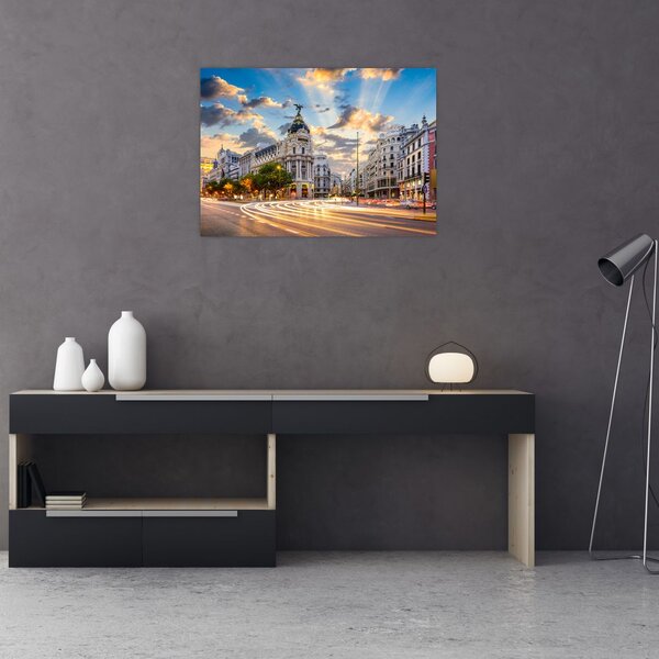 Slika - Calle Gran Vía, Madrid, Španija (70x50 cm)
