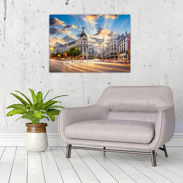 Slika - Calle Gran Vía, Madrid, Španija (70x50 cm)