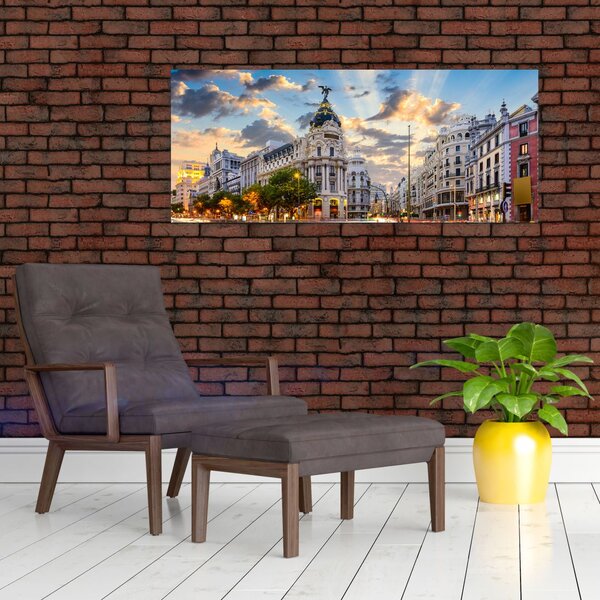Slika - Calle Gran Vía, Madrid, Španija (120x50 cm)