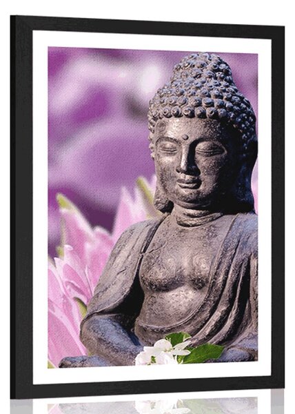 Plakat s paspartuom mirni Buddha
