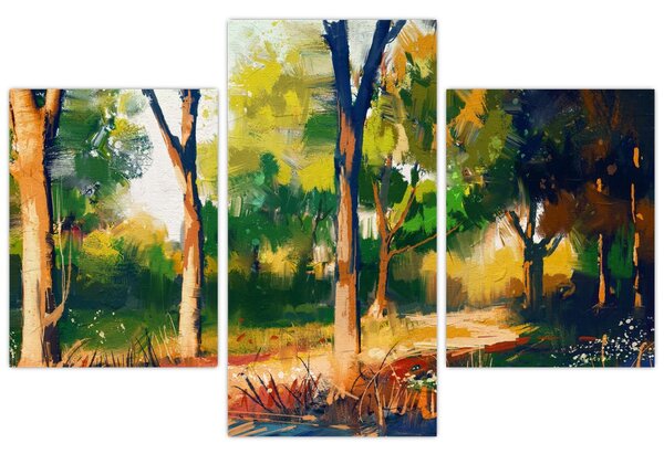 Podoba gozda v poletnem soncu, slika (90x60 cm)