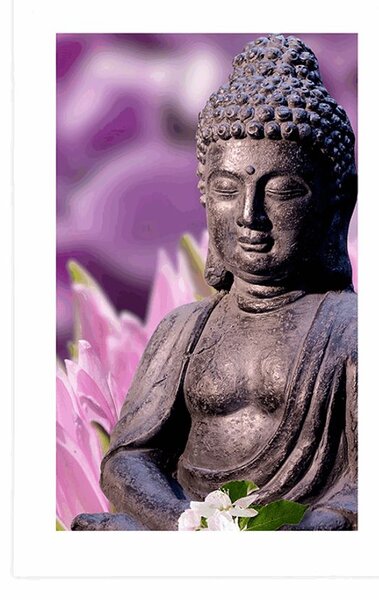 Plakat s paspartuom mirni Buddha