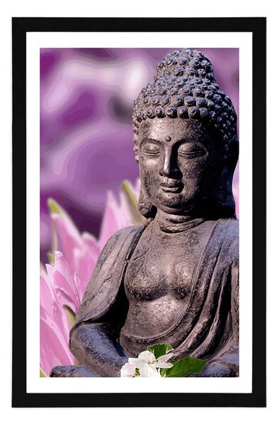 Plakat s paspartuom mirni Buddha