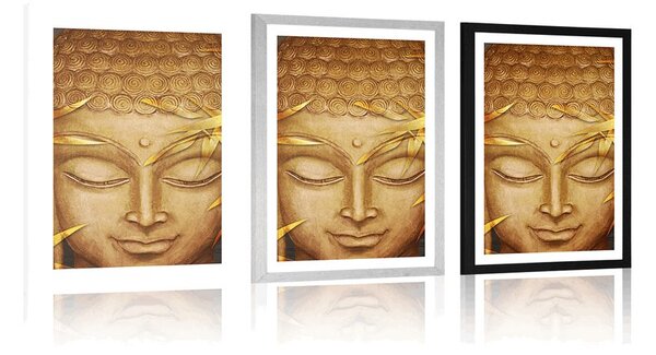 Plakat s paspartuom Buddha s osmijehom na licu