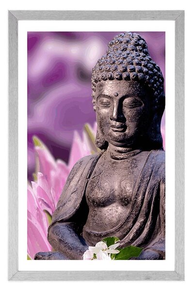 Plakat s paspartuom mirni Buddha