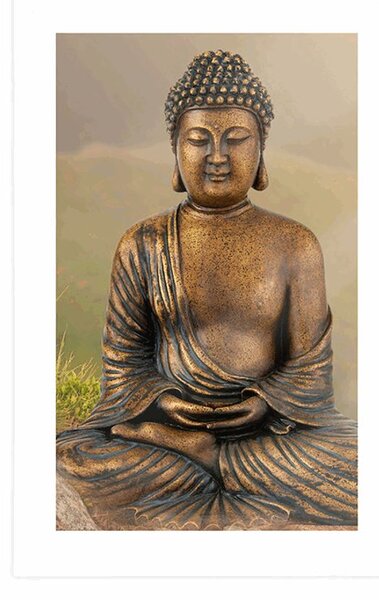 Plakat s paspartuom kip Buddhe u meditacijskom položaju