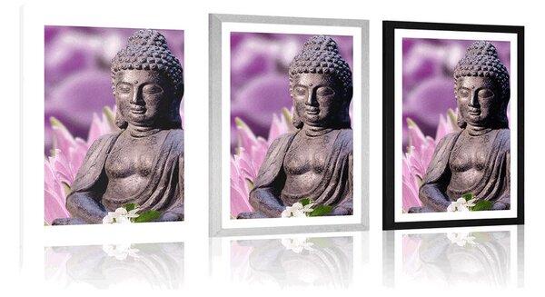 Plakat s paspartuom mirni Buddha