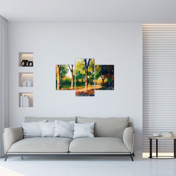 Podoba gozda v poletnem soncu, slika (90x60 cm)