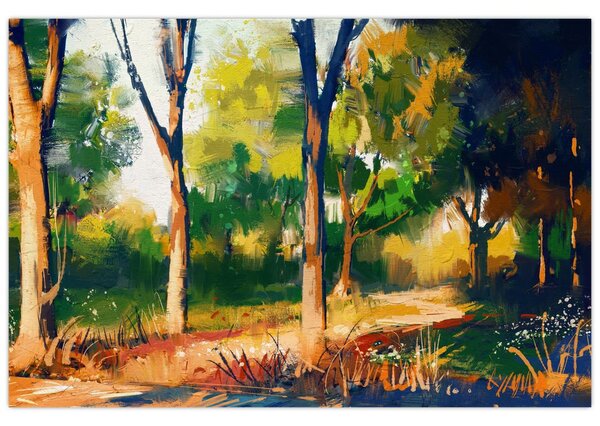 Podoba gozda v poletnem soncu, slika (90x60 cm)