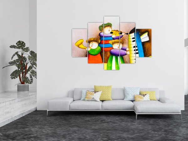 Slika - Glasbeniki, slika (150x105 cm)