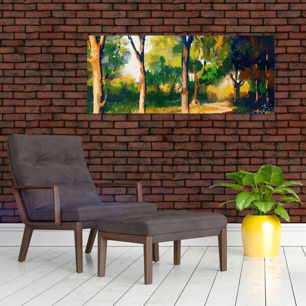 Podoba gozda v poletnem soncu, slika (120x50 cm)