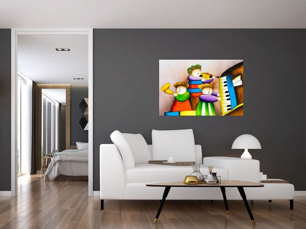 Slika - Glasbeniki, slika (90x60 cm)