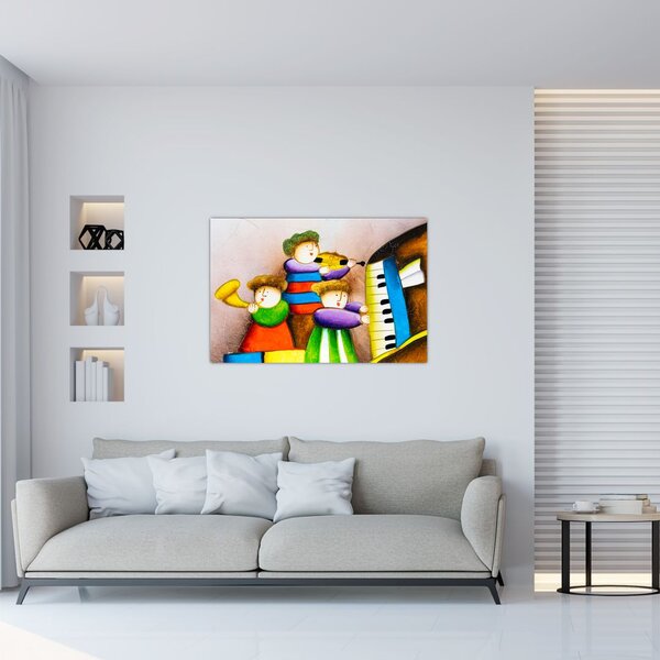 Slika - Glasbeniki, slika (90x60 cm)