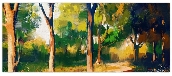 Podoba gozda v poletnem soncu, slika (120x50 cm)