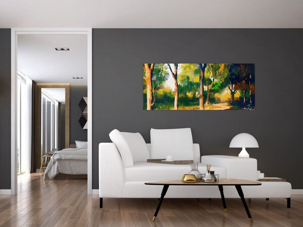 Podoba gozda v poletnem soncu, slika (120x50 cm)