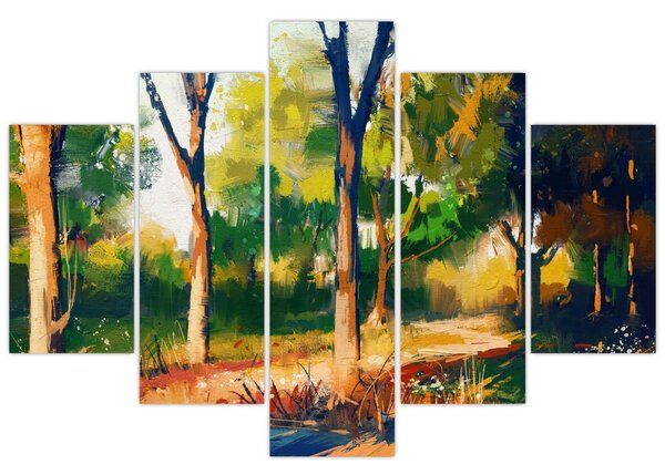 Podoba gozda v poletnem soncu, slika (150x105 cm)