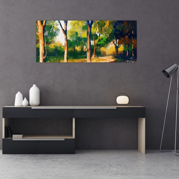 Podoba gozda v poletnem soncu, slika (120x50 cm)