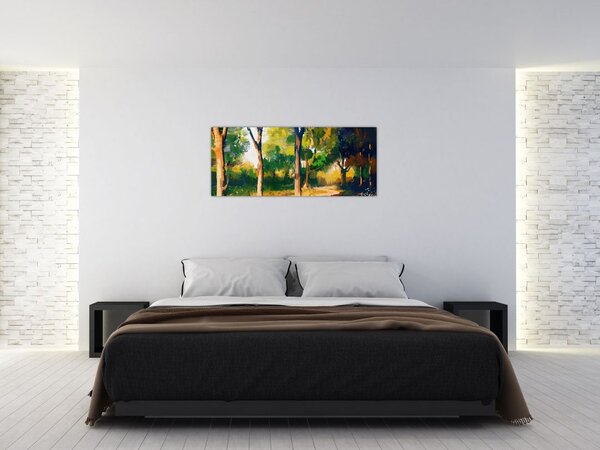 Podoba gozda v poletnem soncu, slika (120x50 cm)