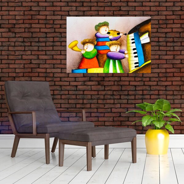 Slika - Glasbeniki, slika (90x60 cm)