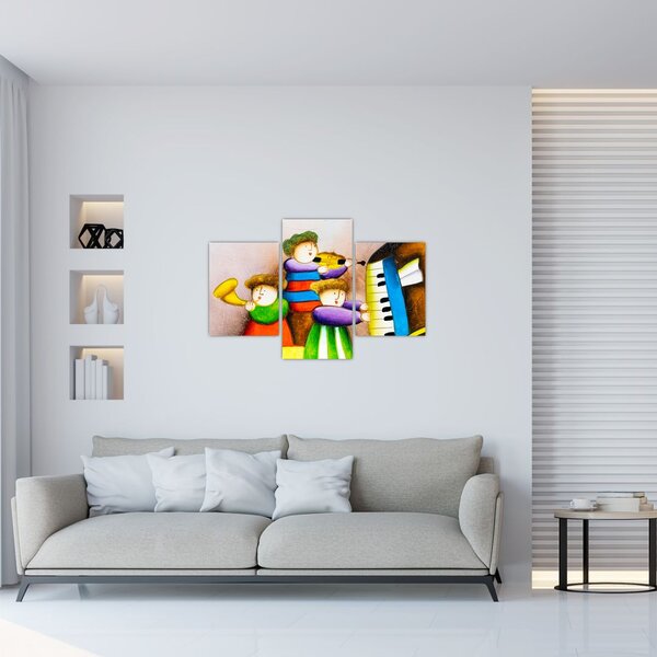 Slika - Glasbeniki, slika (90x60 cm)