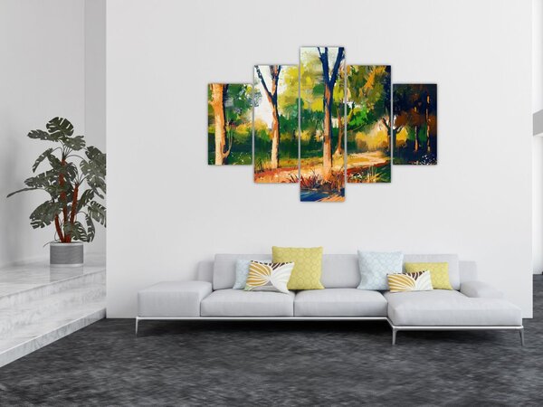 Podoba gozda v poletnem soncu, slika (150x105 cm)