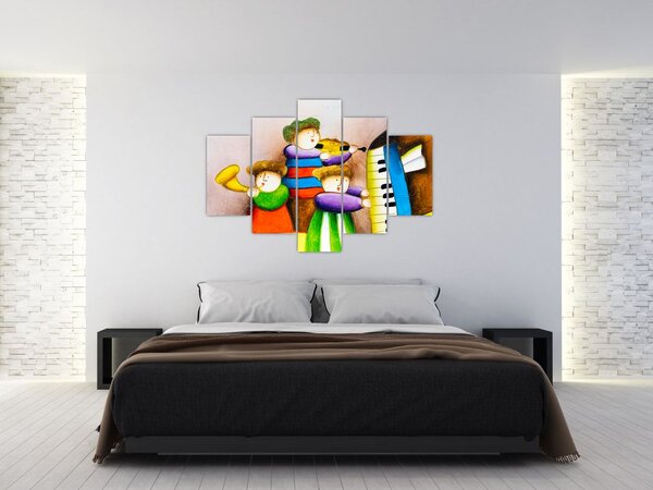Slika - Glasbeniki, slika (150x105 cm)