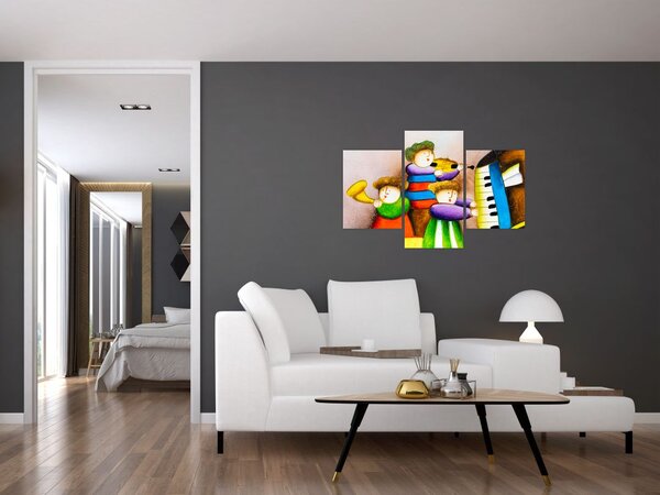 Slika - Glasbeniki, slika (90x60 cm)