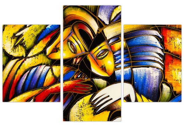 Slika - Oljna slika, zaljubljenci (90x60 cm)