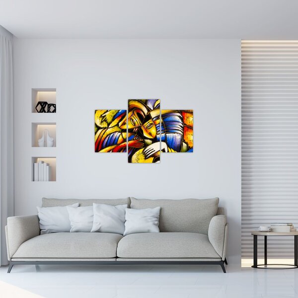 Slika - Oljna slika, zaljubljenci (90x60 cm)