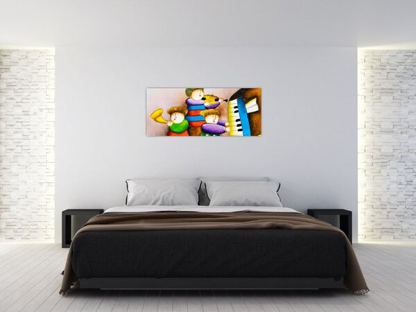 Slika - Glasbeniki, slika (120x50 cm)