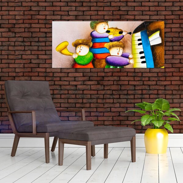 Slika - Glasbeniki, slika (120x50 cm)
