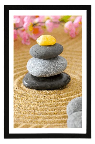Plakat s paspartuom piramida Zen kamenja