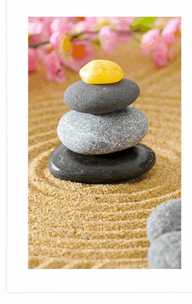 Plakat s paspartuom piramida Zen kamenja