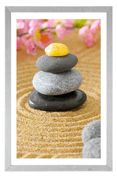 Plakat s paspartuom piramida Zen kamenja