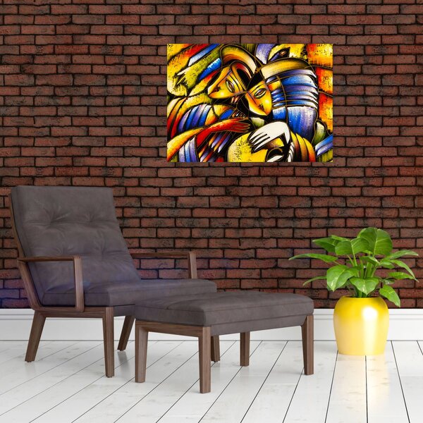 Slika - Oljna slika, zaljubljenci (70x50 cm)