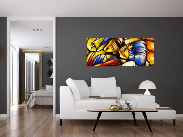 Slika - Oljna slika, zaljubljenci (120x50 cm)