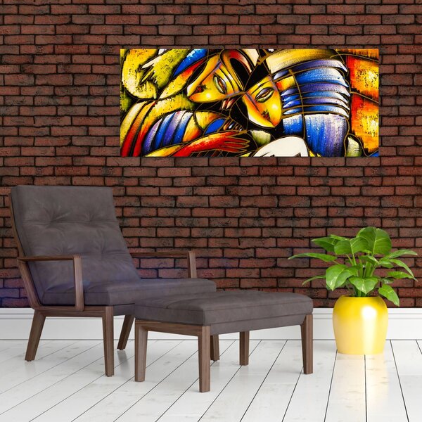 Slika - Oljna slika, zaljubljenci (120x50 cm)