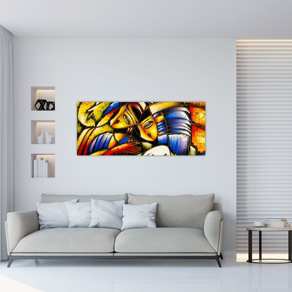 Slika - Oljna slika, zaljubljenci (120x50 cm)