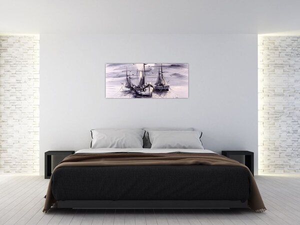 Slika - Port, oljna slika (120x50 cm)