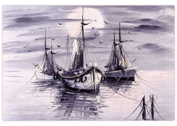 Slika - Port, oljna slika (90x60 cm)