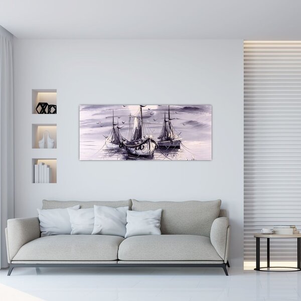 Slika - Port, oljna slika (120x50 cm)