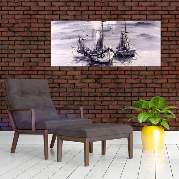 Slika - Port, oljna slika (120x50 cm)